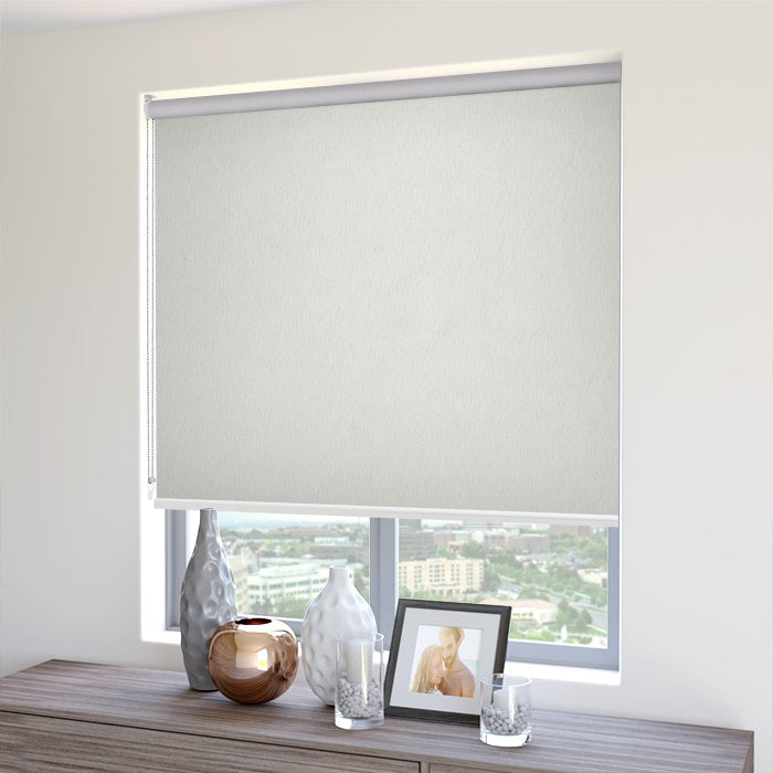 Madrid Blockout Limestone Roller Blinds – ABC Blinds Online