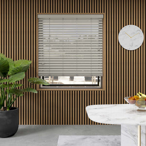 Timber-look Nova Blinds 50mm Nova Light Grey - 1789819781