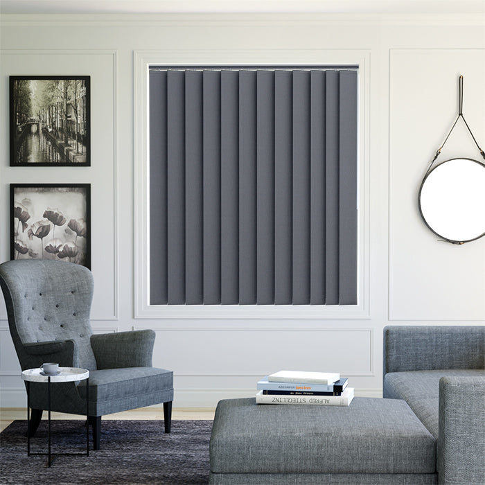 Elite Blockout Coal Vertical Blinds – ABC Blinds Online